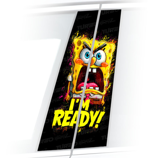 Naklejka na słupek samochodowy Spongebob I'm ready | TurboWrapz.com