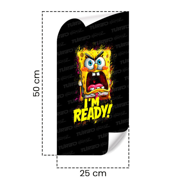 Naklejka na słupek samochodowy Spongebob I'm ready | TurboWrapz.com