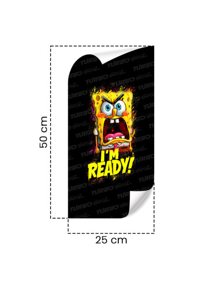 Naklejka na słupek samochodowy Spongebob I'm ready | TurboWrapz.com