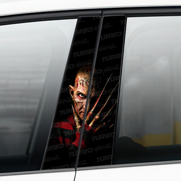 Naklejka na słupek samochodowy Freddie Krueger | TurboWrapz.com