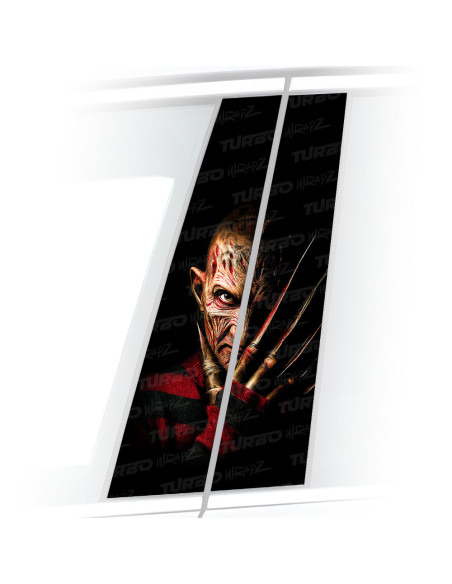 Sticker for car pillar Freddie Krueger | TurboWrapz.com