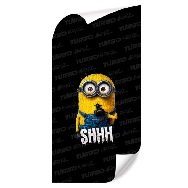 Sticker for car pillar Minion Shhh | TurboWrapz.com
