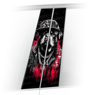 Sticker for car pillar Pies huligan | TurboWrapz.com