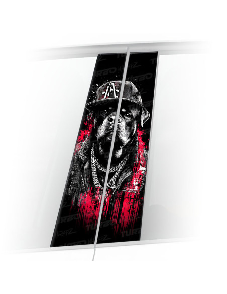 Sticker for car pillar Pies huligan | TurboWrapz.com