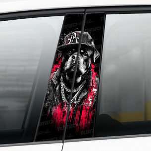 Sticker for car pillar Pies huligan | TurboWrapz.com 2