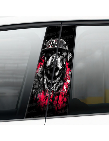 Sticker for car pillar Pies huligan | TurboWrapz.com