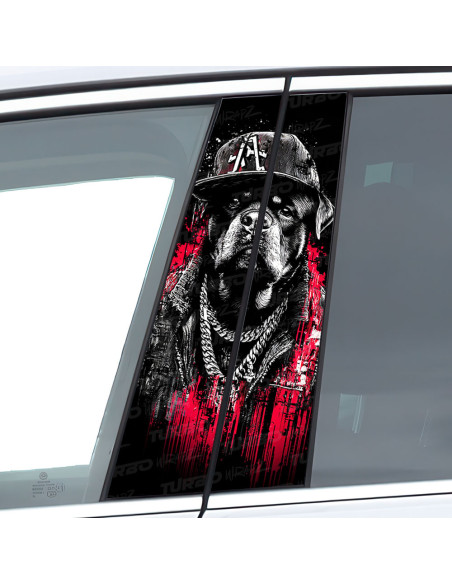 Sticker for car pillar Pies huligan | TurboWrapz.com