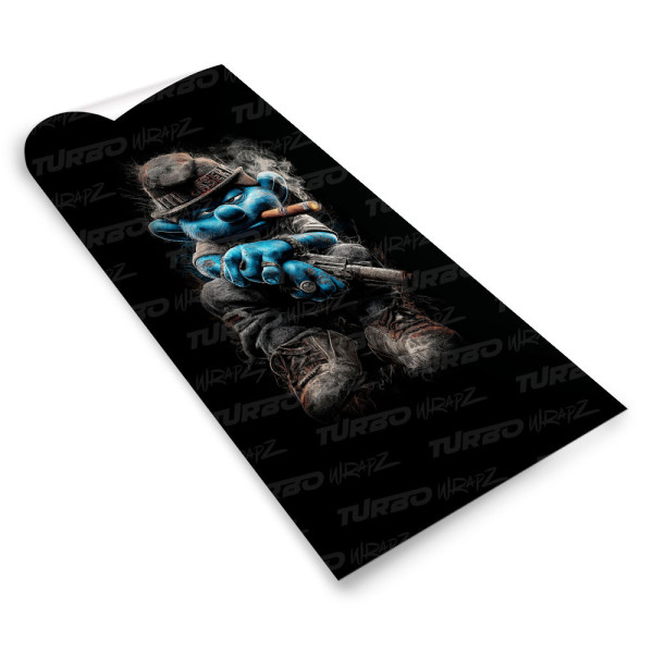 Sticker for car pillar Smerf gangster | TurboWrapz.com