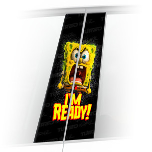 Naklejka na słupek samochodowy Spongebob I'm ready 2 | TurboWrapz.com