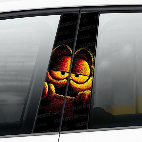 Sticker for car pillar Garfield 2 | TurboWrapz.com