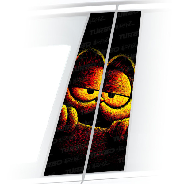 Sticker for car pillar Garfield 2 | TurboWrapz.com