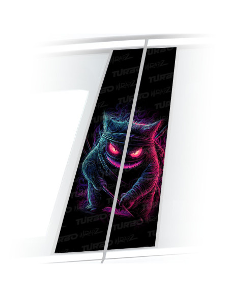 Sticker for car pillar Gengar | TurboWrapz.com