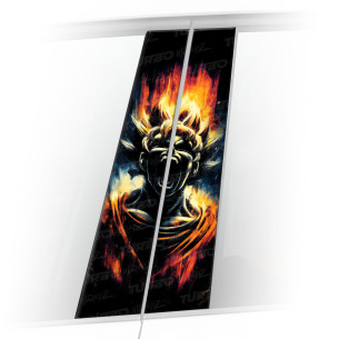 Sticker for car pillar Wściekły Goku | TurboWrapz.com