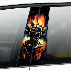 Sticker for car pillar Wściekły Goku | TurboWrapz.com 2