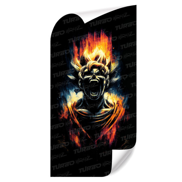 Naklejka na słupek samochodowy Wściekły Goku | TurboWrapz.com