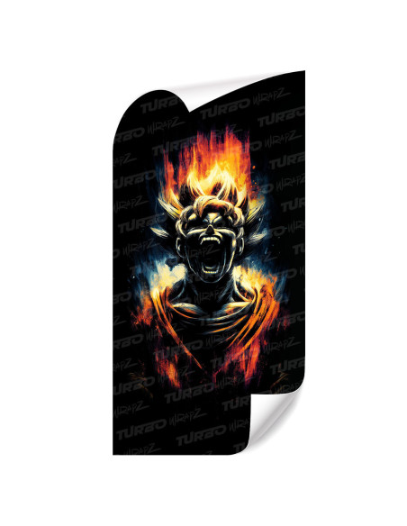 Naklejka na słupek samochodowy Wściekły Goku | TurboWrapz.com