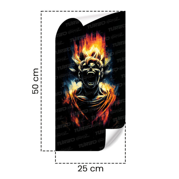 Naklejka na słupek samochodowy Wściekły Goku | TurboWrapz.com