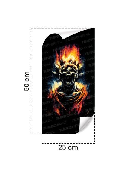 Sticker for car pillar Wściekły Goku | TurboWrapz.com