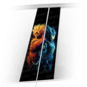 Sticker for car pillar Goku i Vegeta | TurboWrapz.com