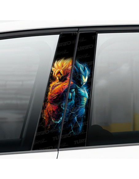 Naklejka na słupek samochodowy Goku i Vegeta | TurboWrapz.com