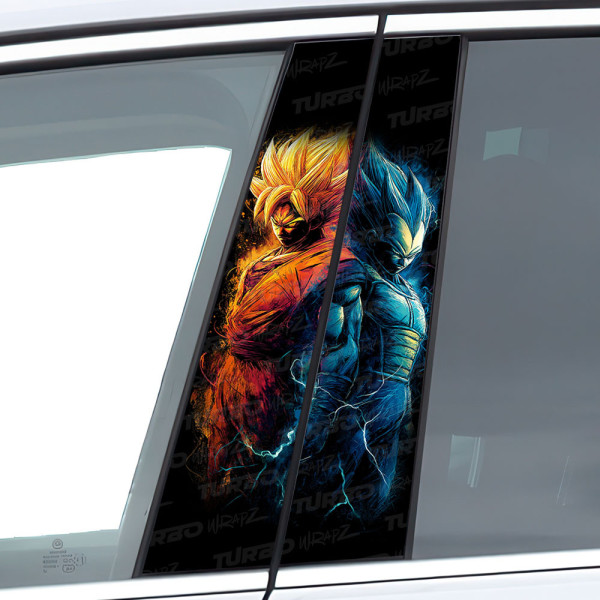Naklejka na słupek samochodowy Goku i Vegeta | TurboWrapz.com