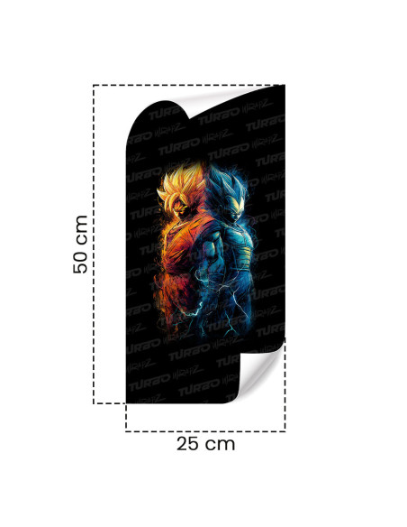 Sticker for car pillar Goku i Vegeta | TurboWrapz.com