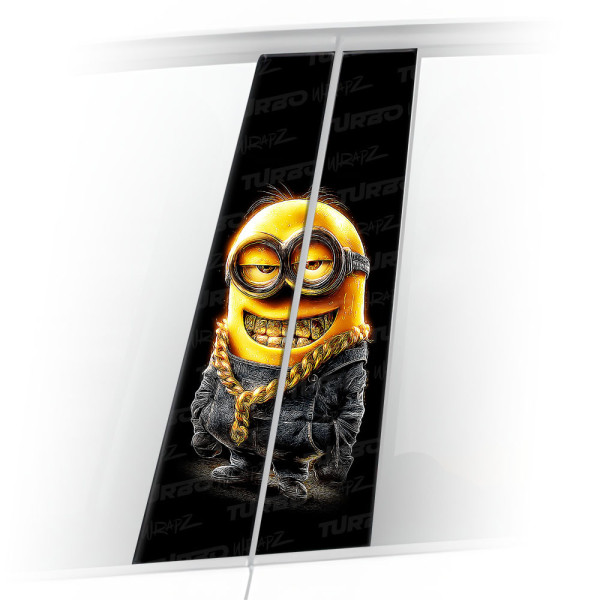 Naklejka na słupek samochodowy Złoty Minionek | TurboWrapz.com