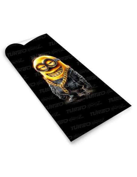 Sticker for car pillar Złoty Minionek | TurboWrapz.com