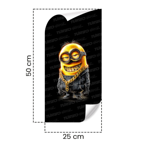 Sticker for car pillar Złoty Minionek | TurboWrapz.com
