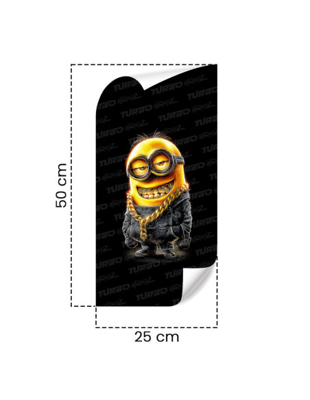 Naklejka na słupek samochodowy Złoty Minionek | TurboWrapz.com