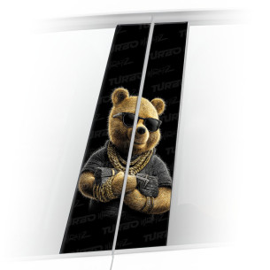 Naklejka na słupek samochodowy Puchatek Milioner | TurboWrapz.com