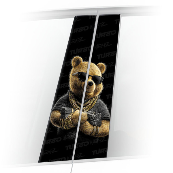 Sticker for car pillar Puchatek Milioner | TurboWrapz.com