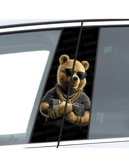 Sticker for car pillar Puchatek Milioner | TurboWrapz.com