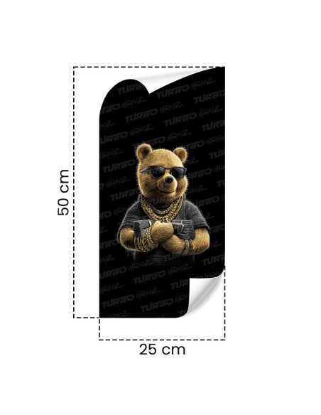 Sticker for car pillar Puchatek Milioner | TurboWrapz.com