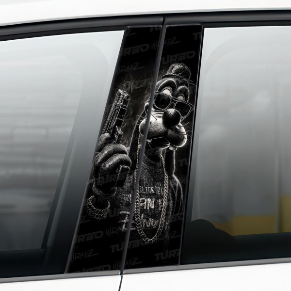 Sticker for car pillar Goofy Mafia | TurboWrapz.com