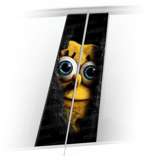 Naklejka na słupek samochodowy Spongebob spojrzenie | TurboWrapz.com