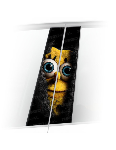 Sticker for car pillar Spongebob spojrzenie | TurboWrapz.com