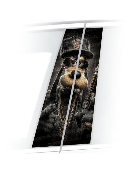 Sticker for car pillar Goofy Mafia 2 | TurboWrapz.com