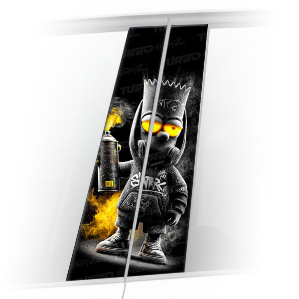 Sticker for car pillar Bart Graficiarz | TurboWrapz.com