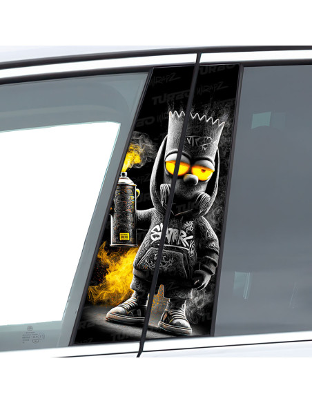 Sticker for car pillar Bart Graficiarz | TurboWrapz.com