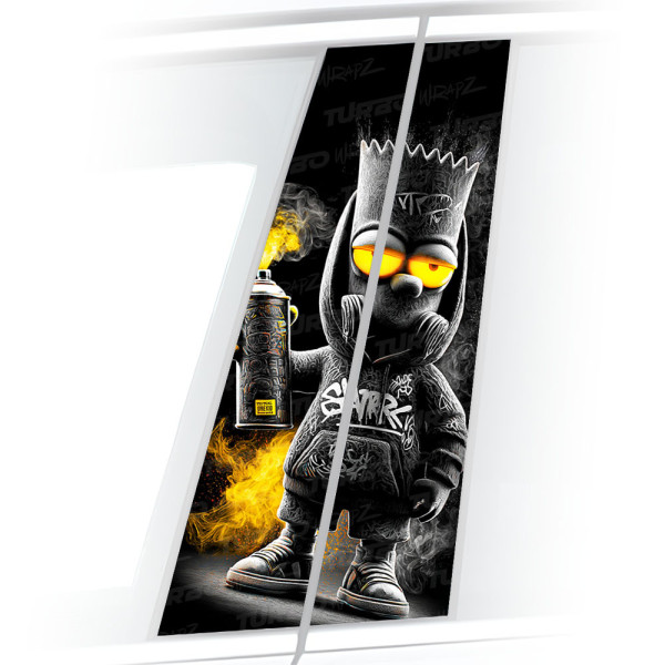 Sticker for car pillar Bart Graficiarz | TurboWrapz.com