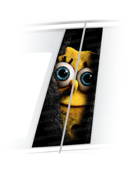 Naklejka na słupek samochodowy Spongebob spojrzenie | TurboWrapz.com