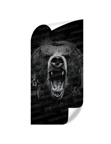 Sticker for car pillar Paszcza niedźwiedzia | TurboWrapz.com