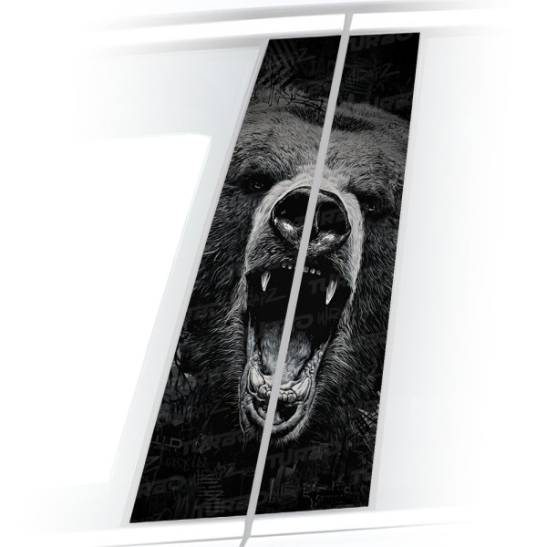 Sticker for car pillar Paszcza niedźwiedzia | TurboWrapz.com