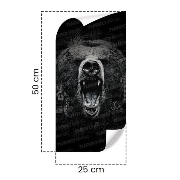 Naklejka na słupek samochodowy Paszcza niedźwiedzia | TurboWrapz.com