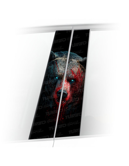 Naklejka na słupek samochodowy Diabelski Niedźwiedź | TurboWrapz.com