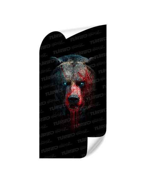 Naklejka na słupek samochodowy Diabelski Niedźwiedź | TurboWrapz.com