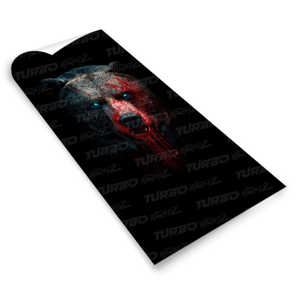 Sticker for car pillar Diabelski Niedźwiedź | TurboWrapz.com