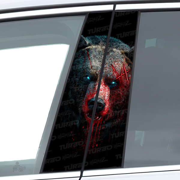 Sticker for car pillar Diabelski Niedźwiedź | TurboWrapz.com