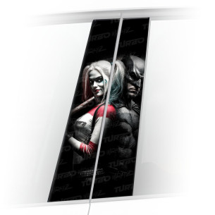 Sticker for car pillar Harley Quinn i Batman | TurboWrapz.com